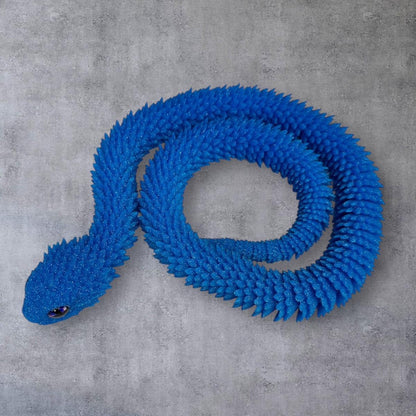 3ft Bush Viper 3D Printed Figurine with Glass Eyes